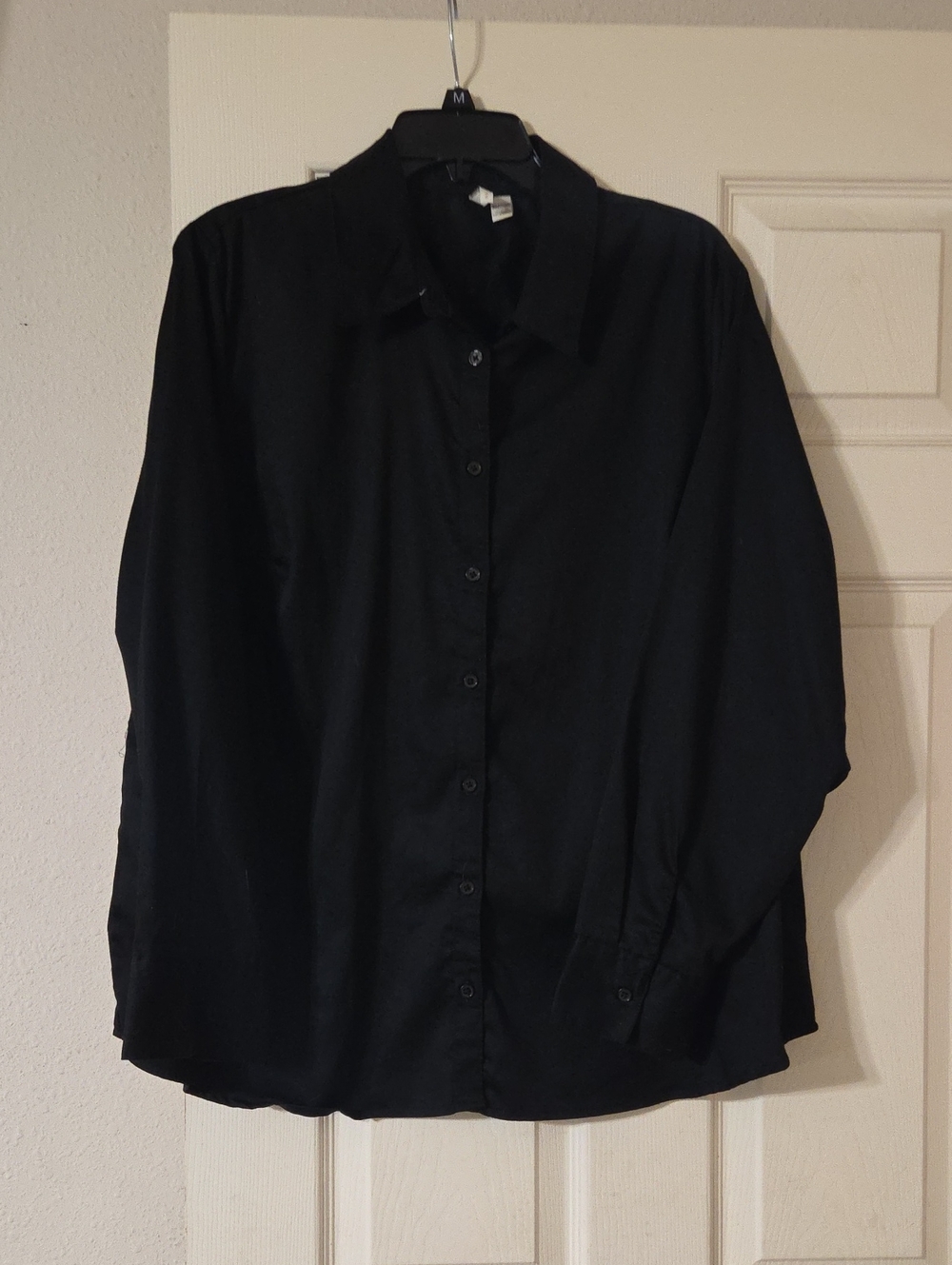Cato Black Long-Sleeve Button-Up Shirt Size 18/20